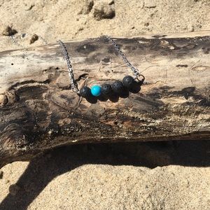 Jewelry - Lava Bead Oil Diffuser Necklace w Turquoise Bead Jewelry - Lava Bead Oil Diffuser Necklace w Turquoise Bead